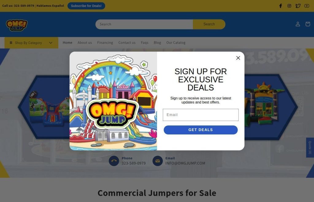 OMG Jump website screenshot