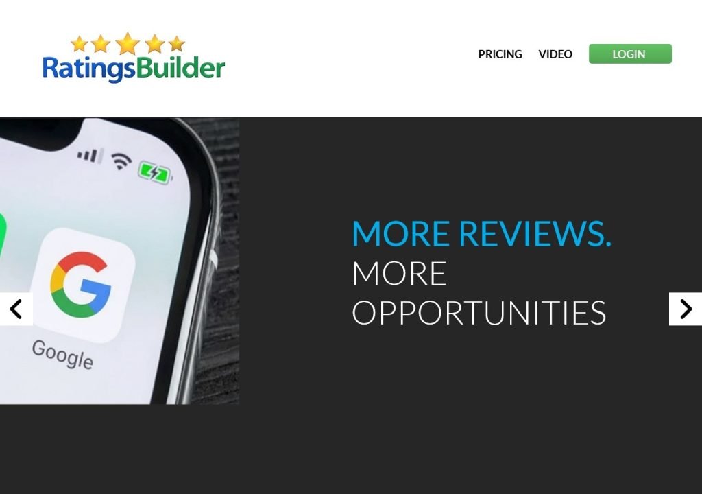 Ratings Builder website screenshot