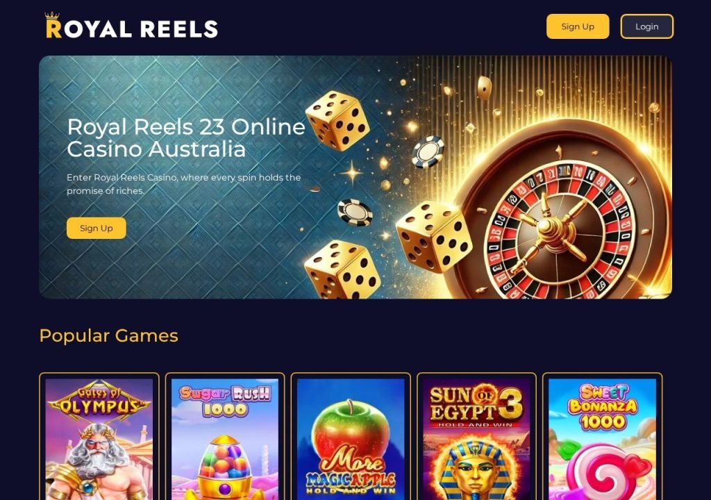 Royal Reels website screenshot